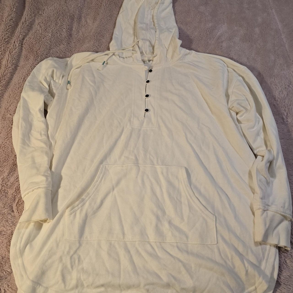 Maurices Off-White Hooded Sweatshirt